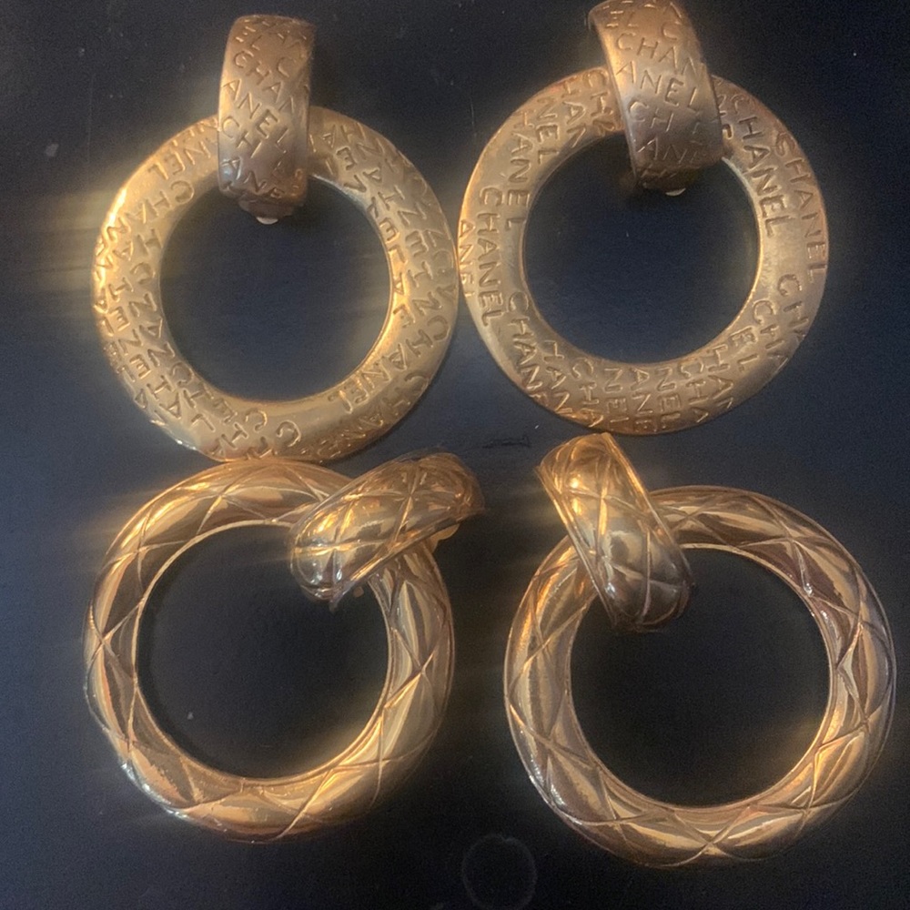 Stamped Chanel costume earrings
